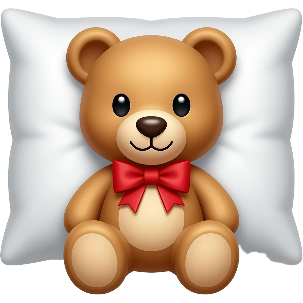 pillow, bed, teddy bear emoji