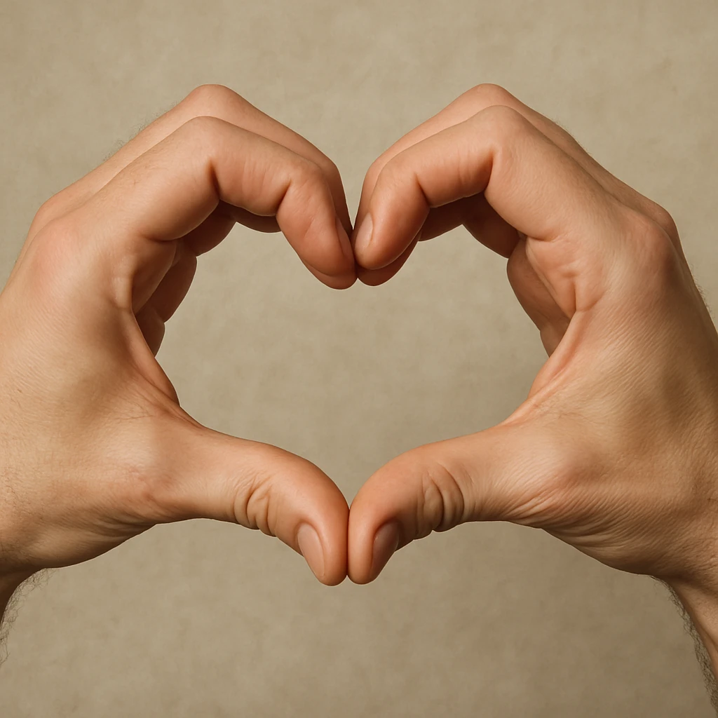 heart shaped hands emoji
