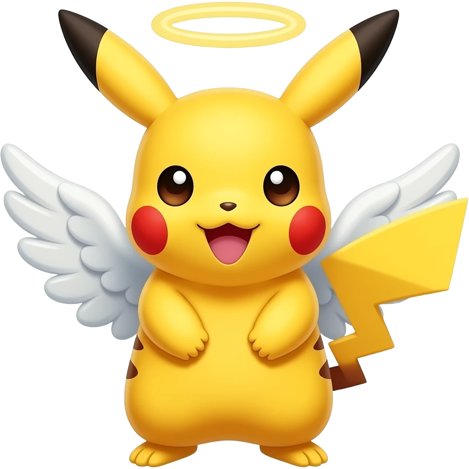 pikachu as an angel emoji