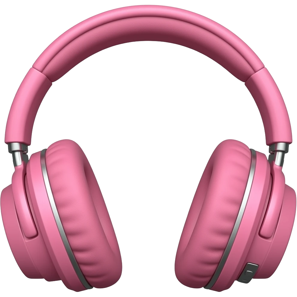 completely pink headphones emoji
