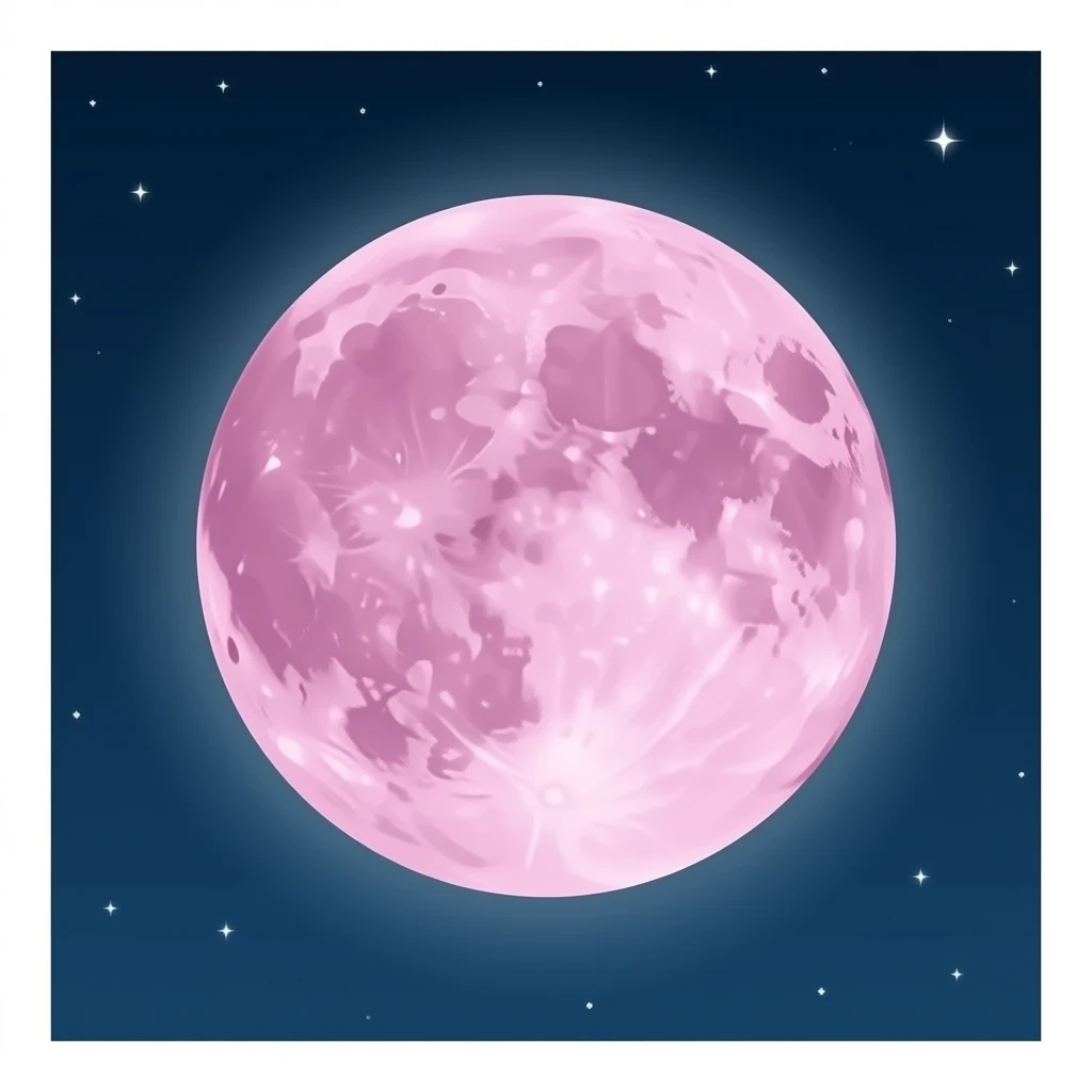 Pink moon emoji