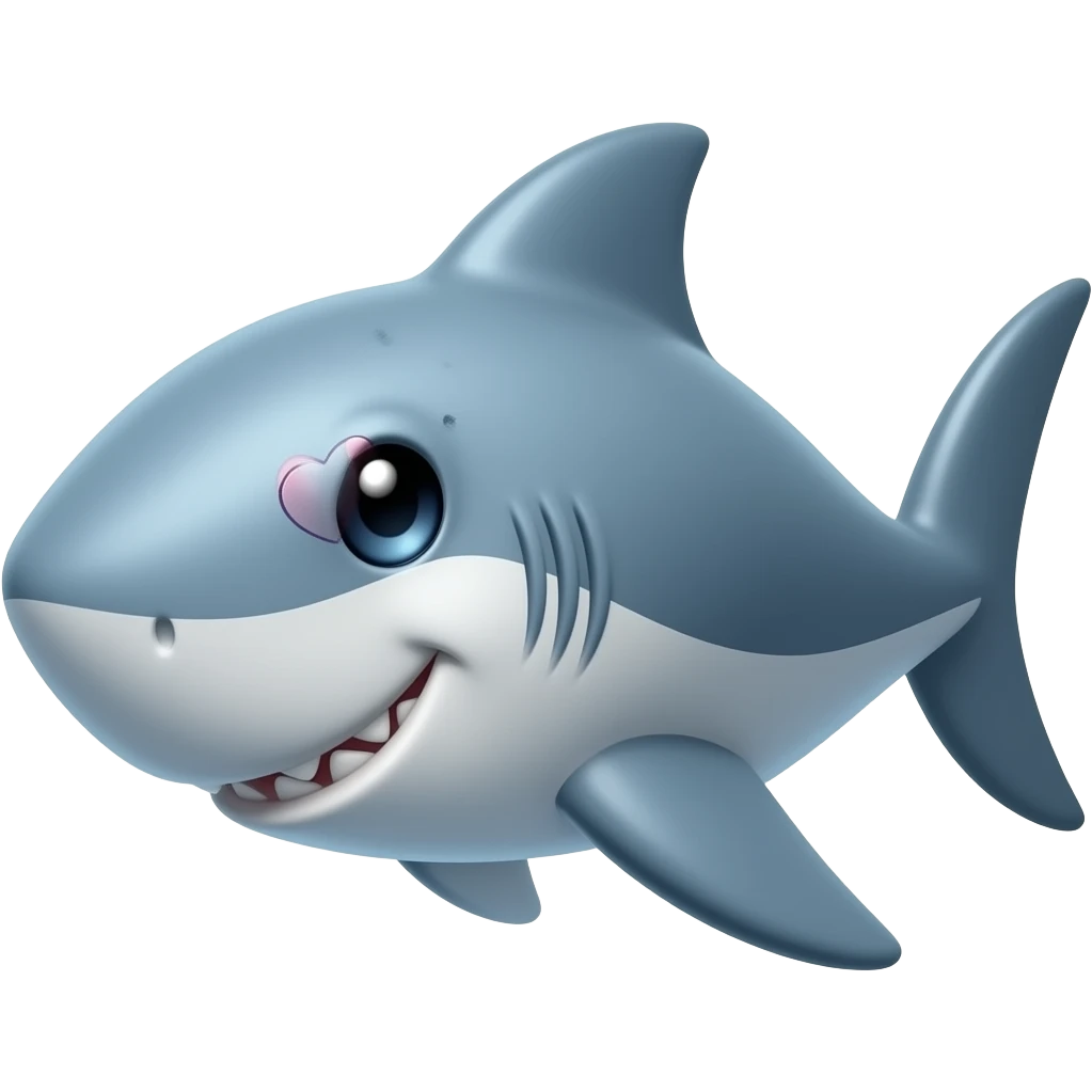 Shark with heart eyes emoji