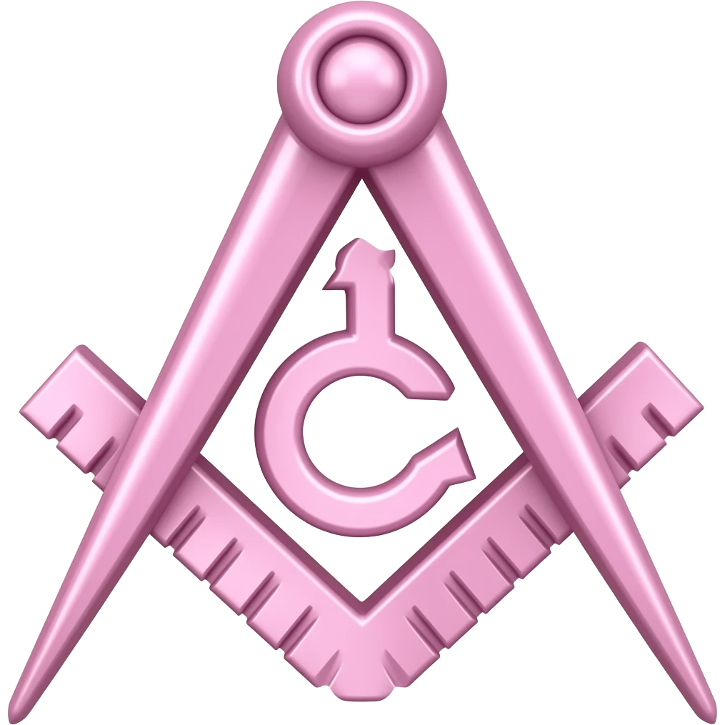 Pink freemasonry emoji