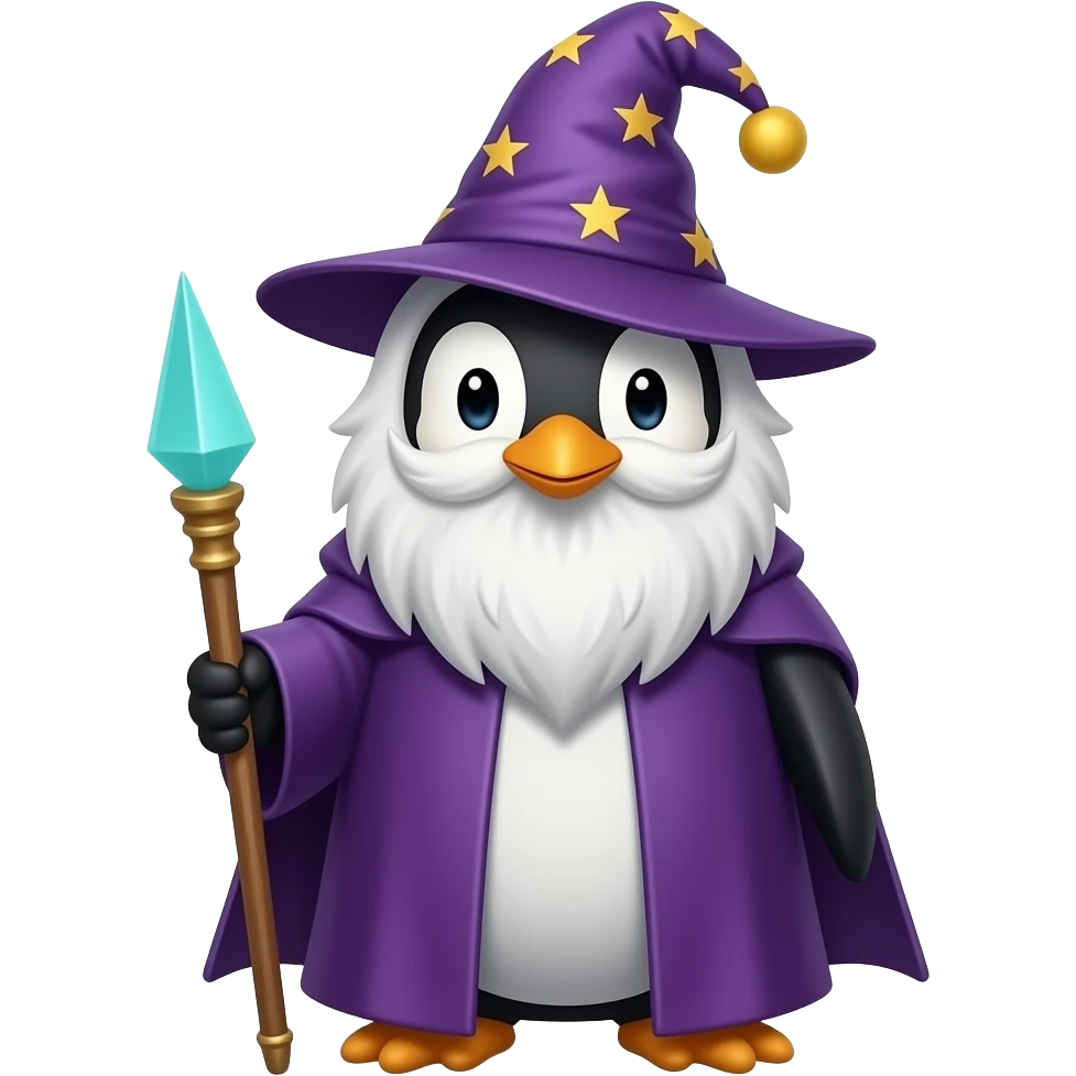 Penguin Wizard emoji