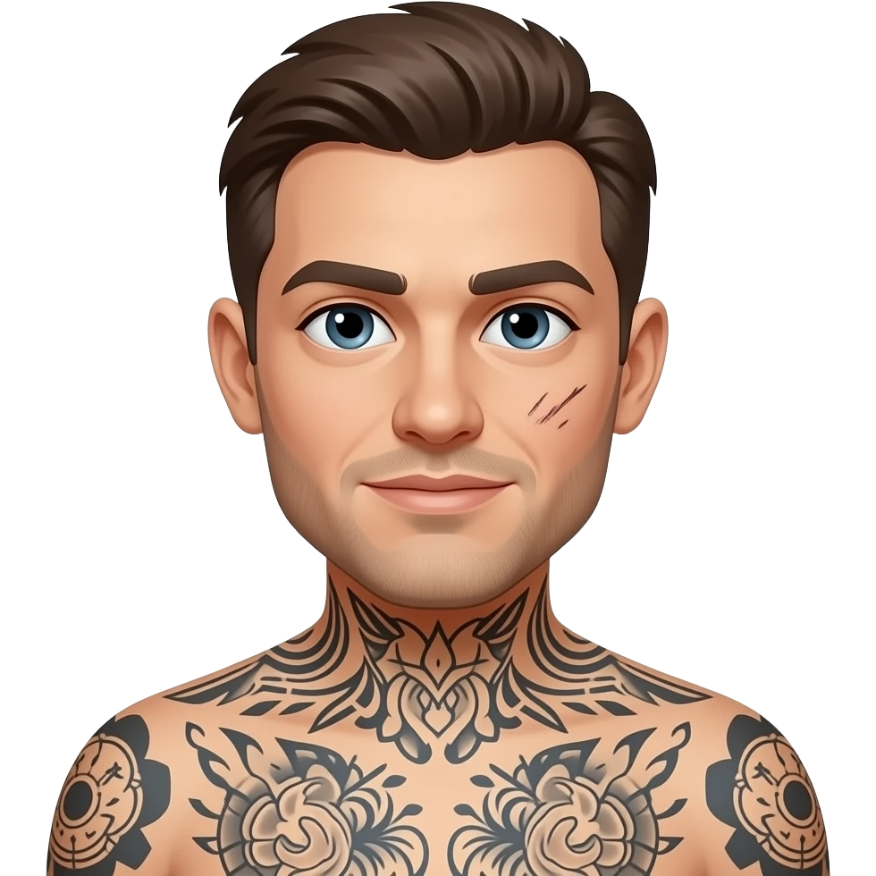 rascarse la piel tatuada emoji