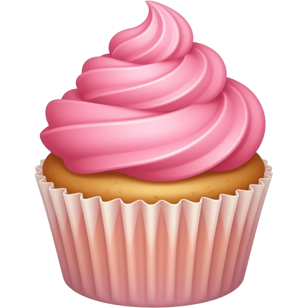Cupcake with pink icing emoji