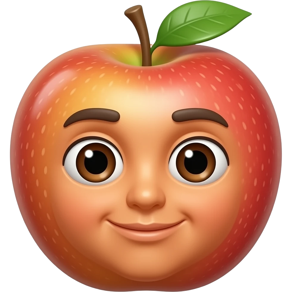 glossy emoji face as fruits emoji