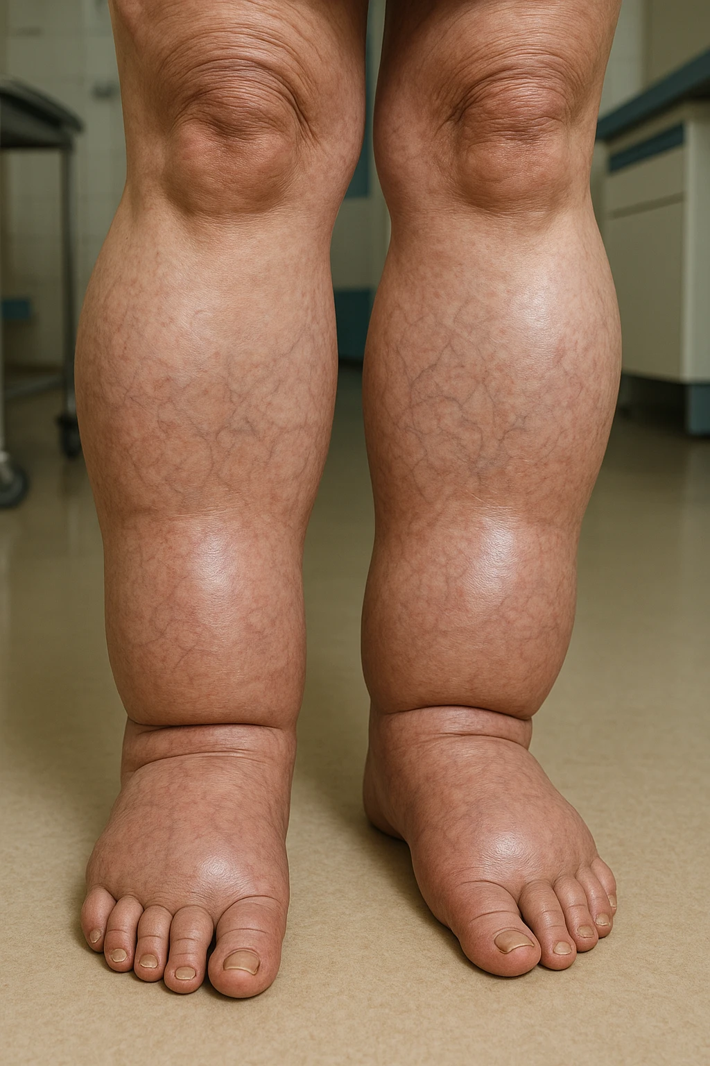 gambe gonfie come palloni donna realistica emoji