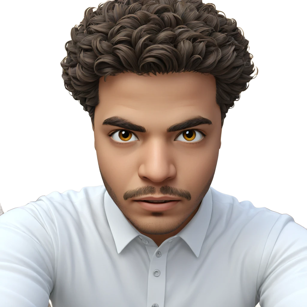 male portrait in white shirt emoji