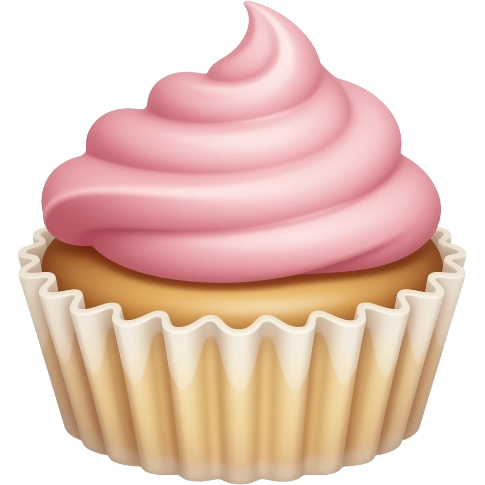 Cupcake with pink icing emoji