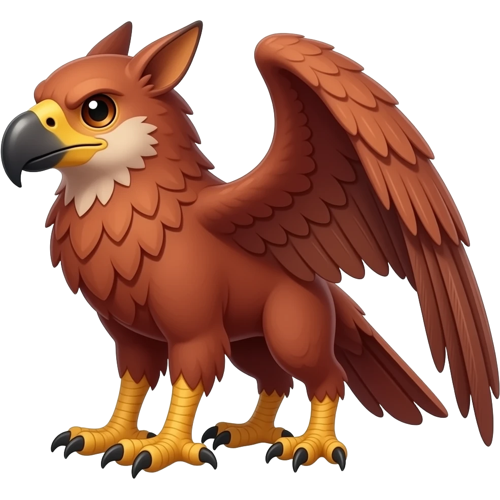 red-brownish-gryphon-griffin-GriffSnuff-animal-hybrid-creature emoji