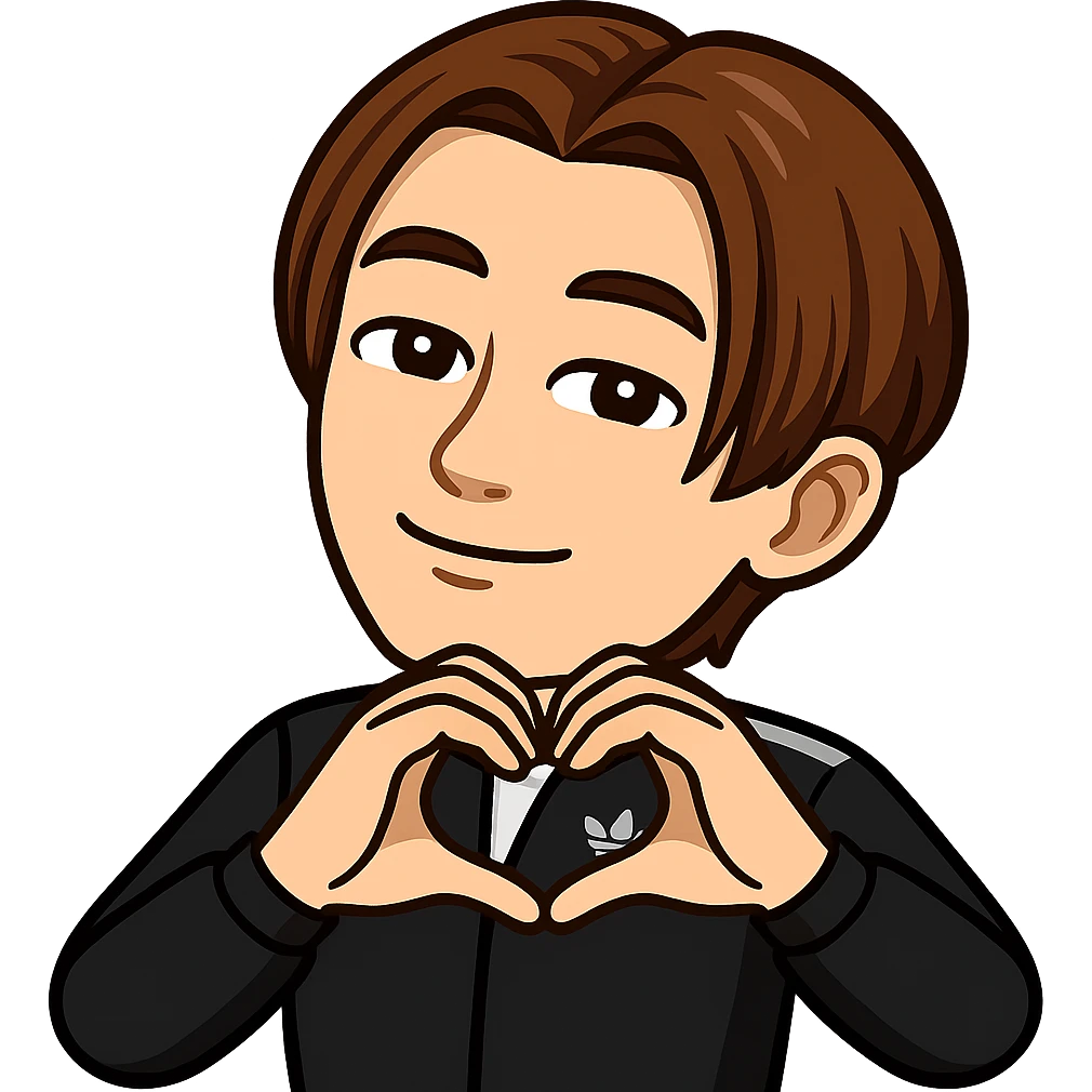 Edit the character in the reference image to show the character making a heart shape with its hands, in the same style as the reference, with a transparent background, no circle, and sized for Twitch emoji. emoji