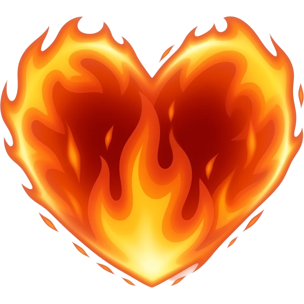 Fire heart emoji