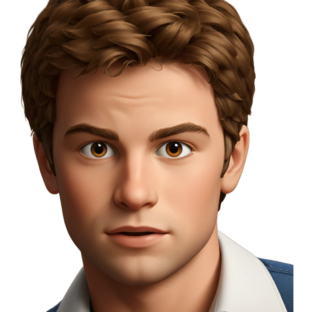 portrait of a brown-haired boy emoji