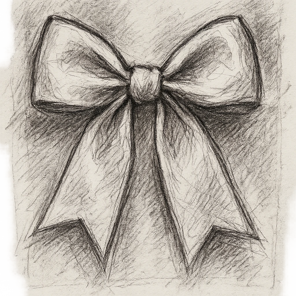 white gothic bow emoji