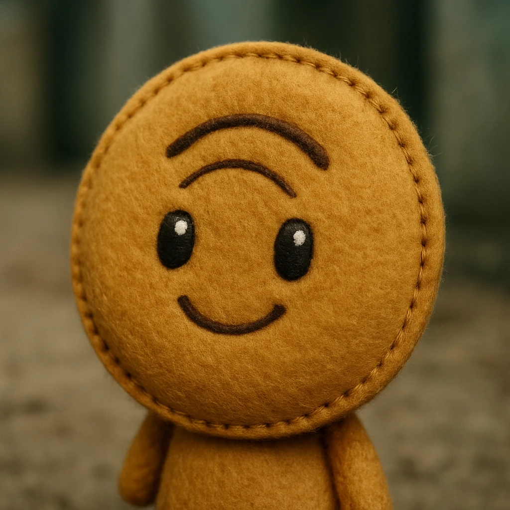 dalgona candy with circle shape, inspired by Squid Game emoji