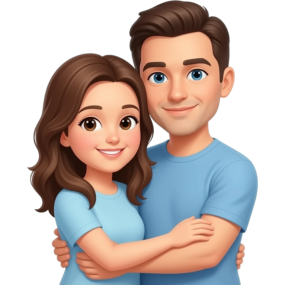 Two people cuddling emoji