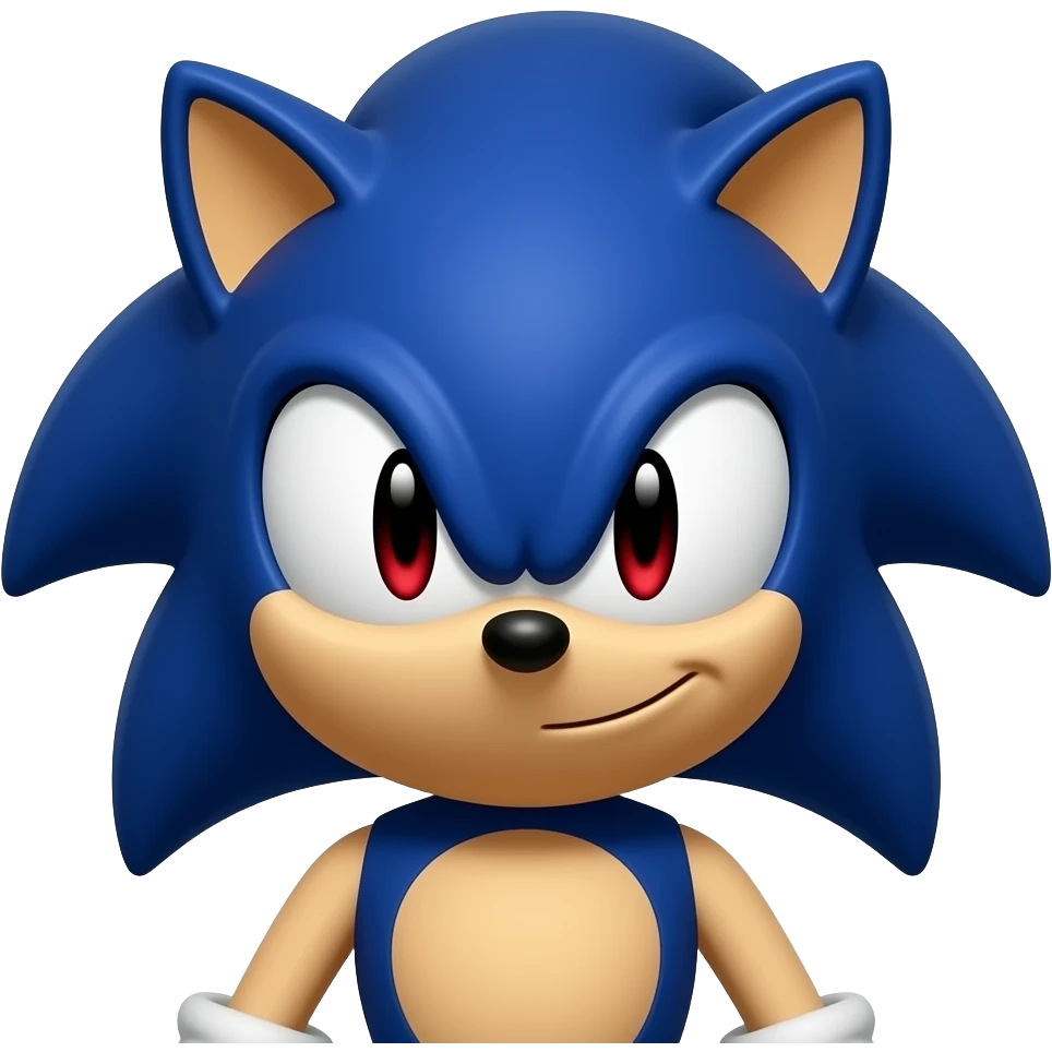 Sonic.Exe BLOODY SONIC WITH BLACK EYEWHITE AND RED PUPILS AND IRISES emoji