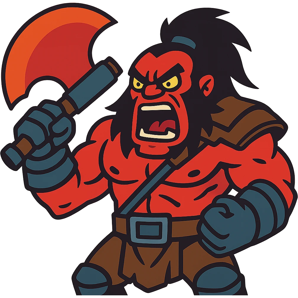 angry Axe from Dota 2 in vibrant toon style emoji