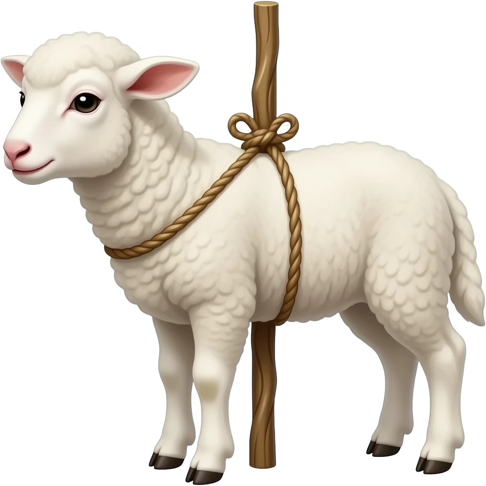 young sheep which is prepared for sacrifice emoji