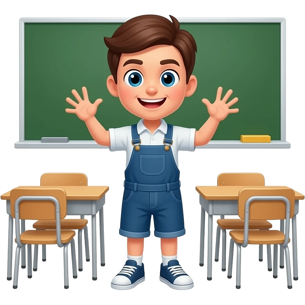 cheeky boy being bad in class emoji