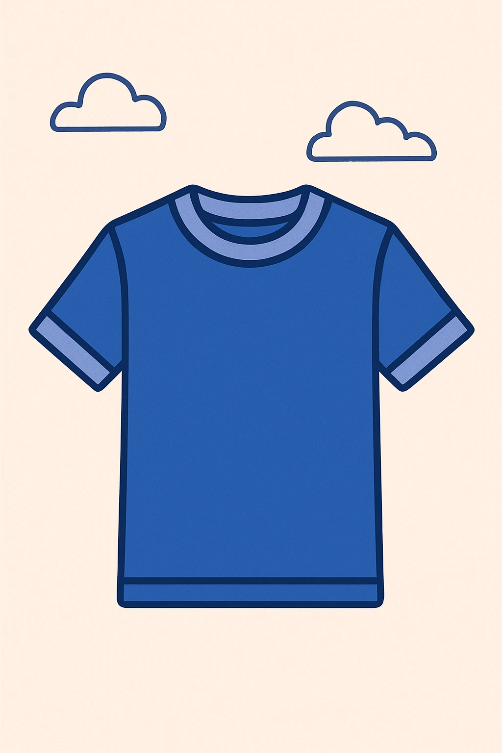 a t-shirt, simple and modern, flat color style emoji