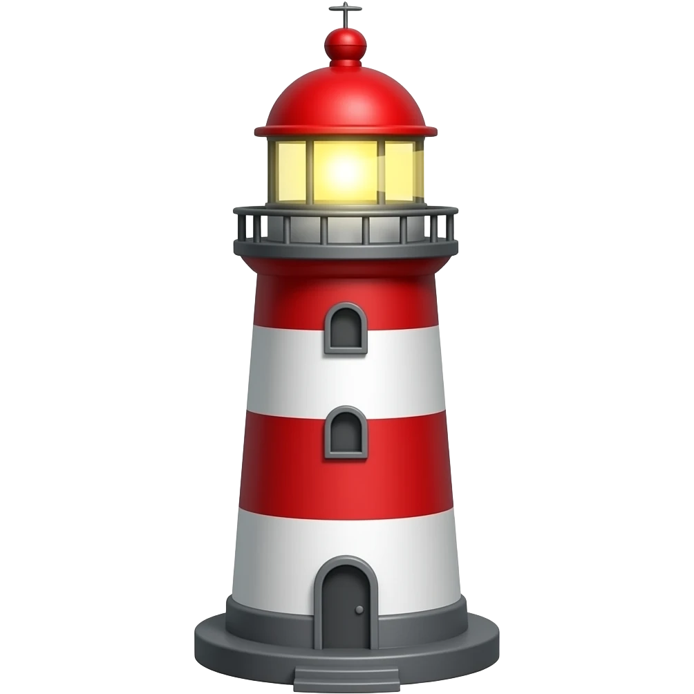 Lighthouse flash to right no background emoji
