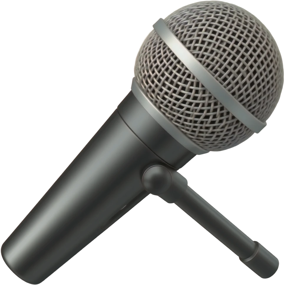 Microfono negro y blanco, sin soporte emoji