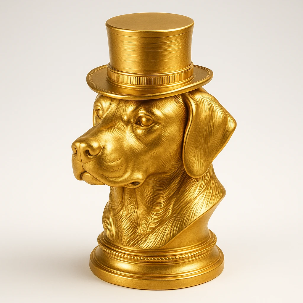 dog with tophat emoji