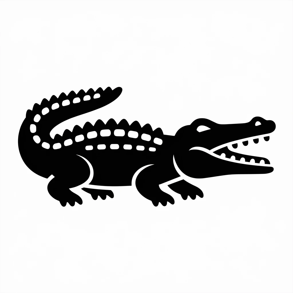 Crocodile icon black silhouette emoji