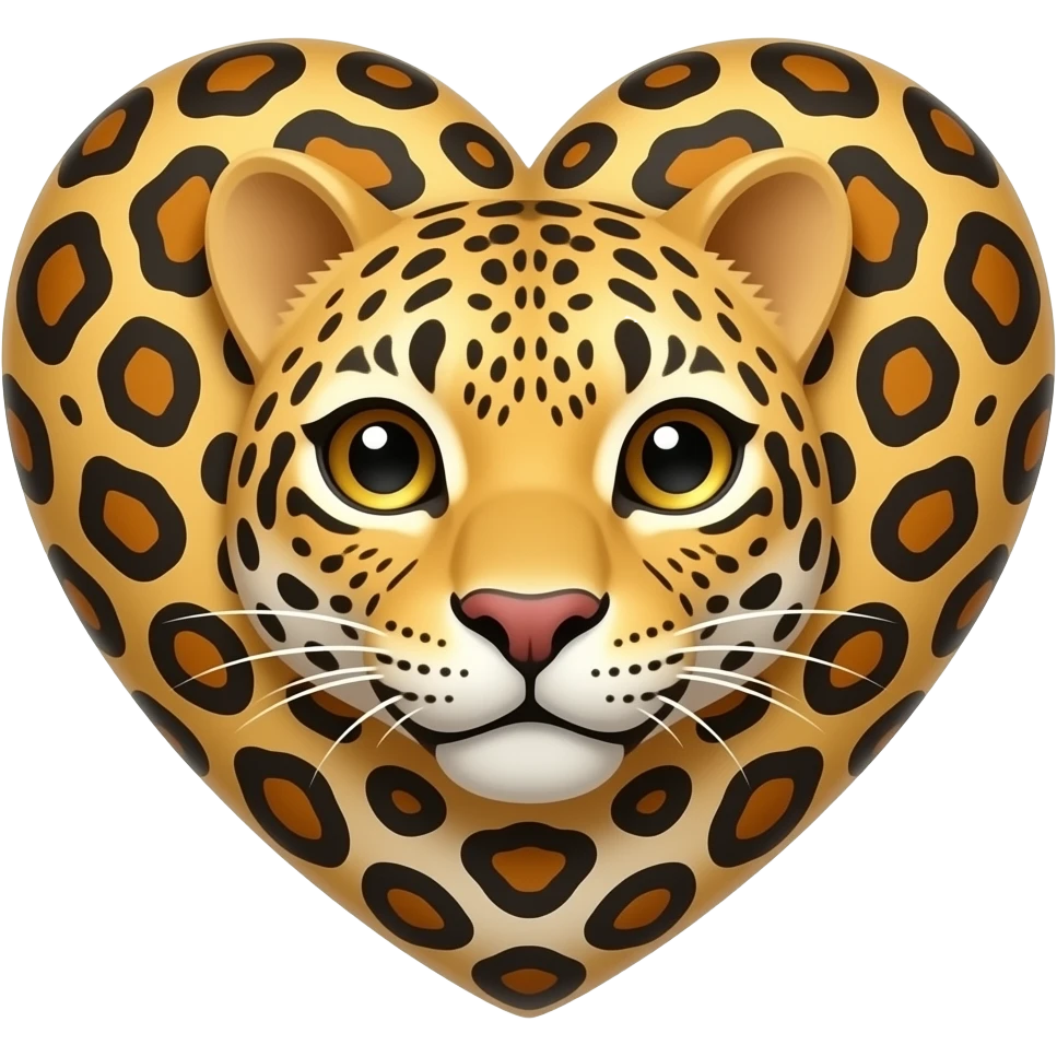 Herz leopard  ohne gesicht emoji