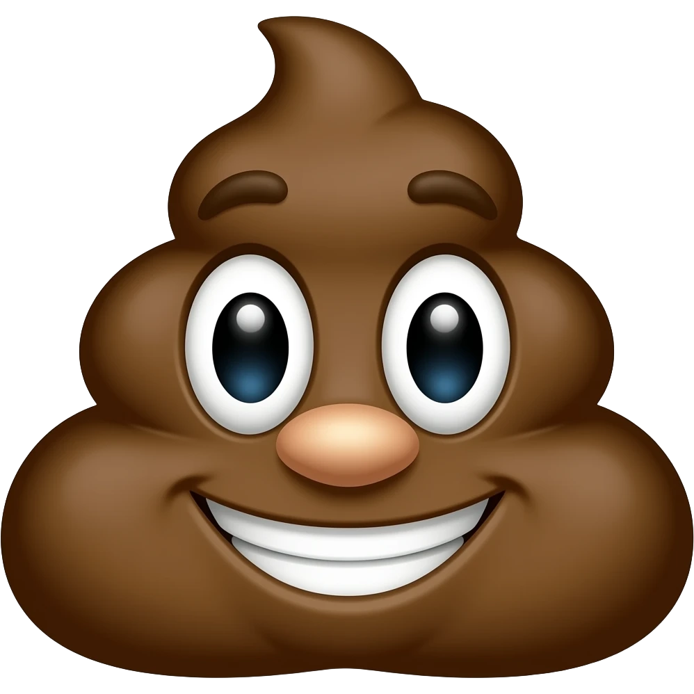 the words poo crew emoji