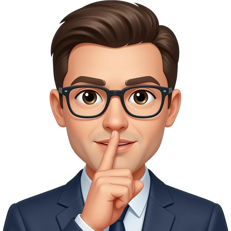 dedo na boca segredo emoji