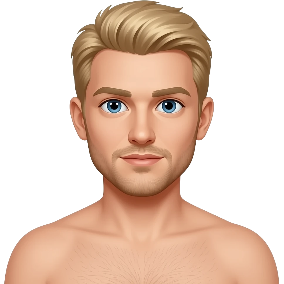 Çıplak sarışın adam emoji