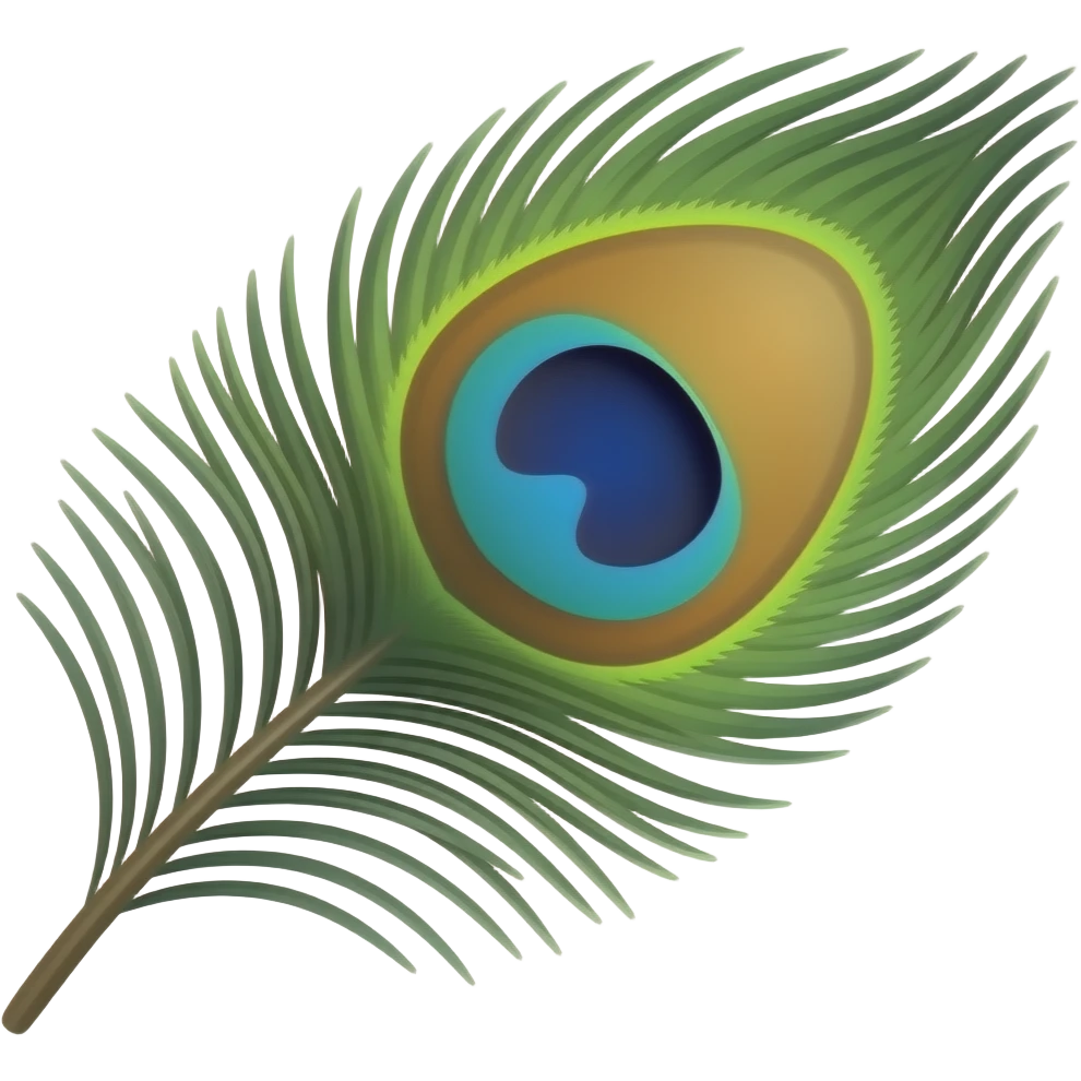Peacock feather emoji