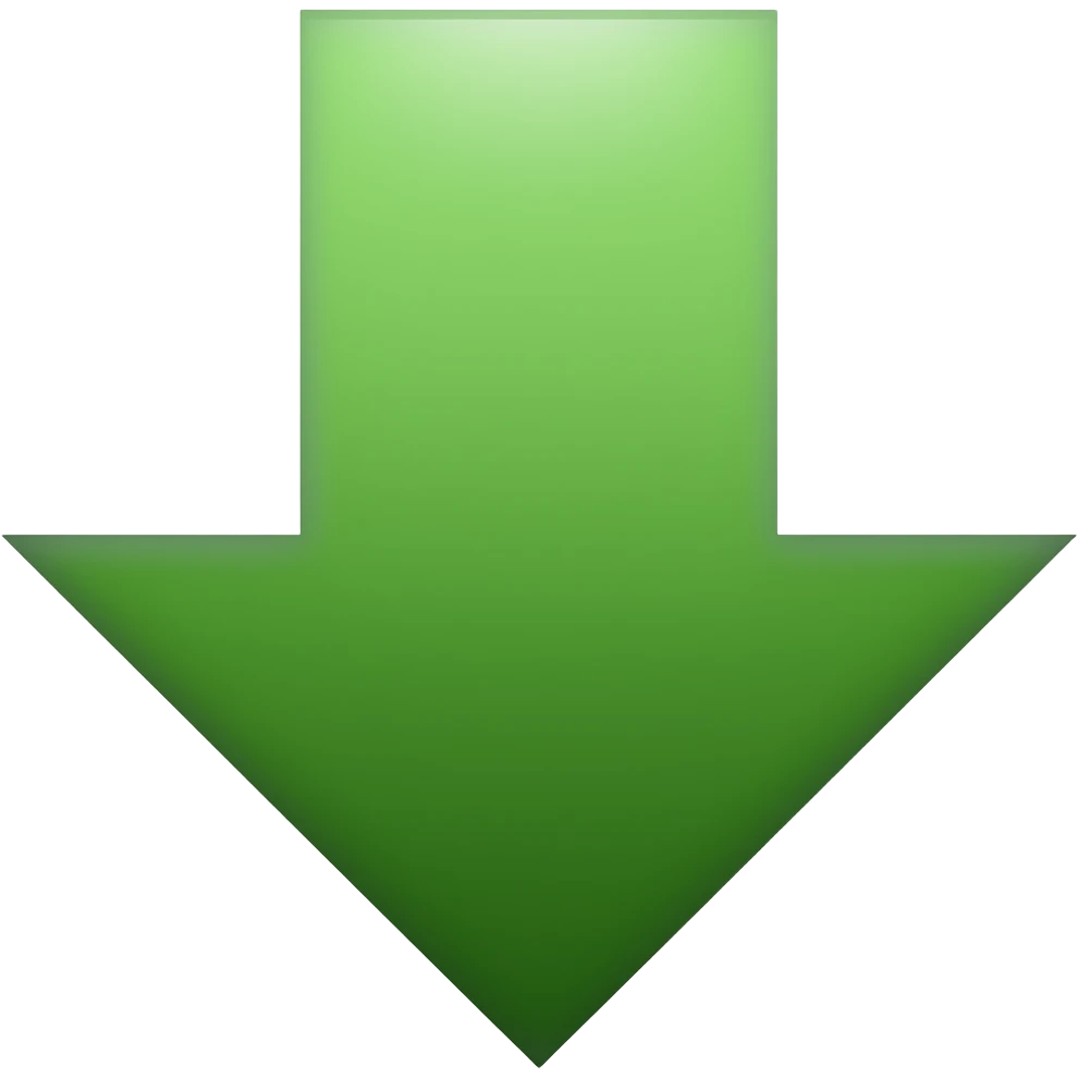 ▼A simple green arrow down emoji