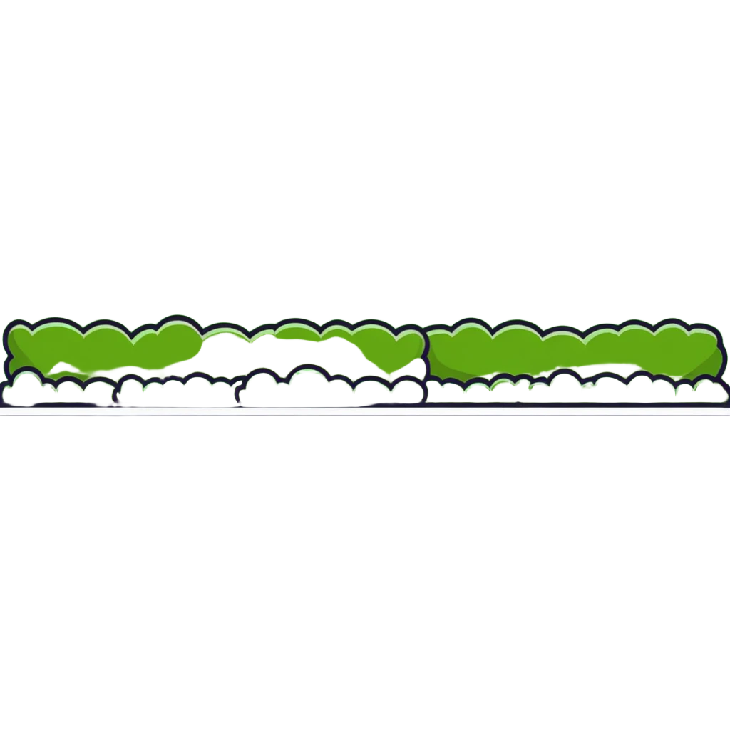 hedge bush trimmed into shape emoji