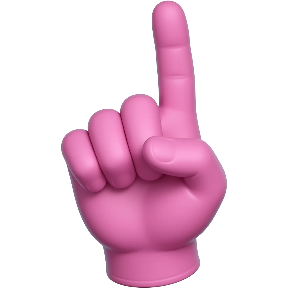 middle finger pink gloves emoji