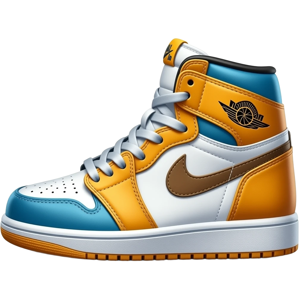 8k quailty, 8000x8000px resolution, highly detailed, ultra realistic, 3D rendering, isolated, Women's trendy high top  sneakers in a popart style and popart colors and elements, side view, with no emoji icons no emoji faces and no human figures  emoji