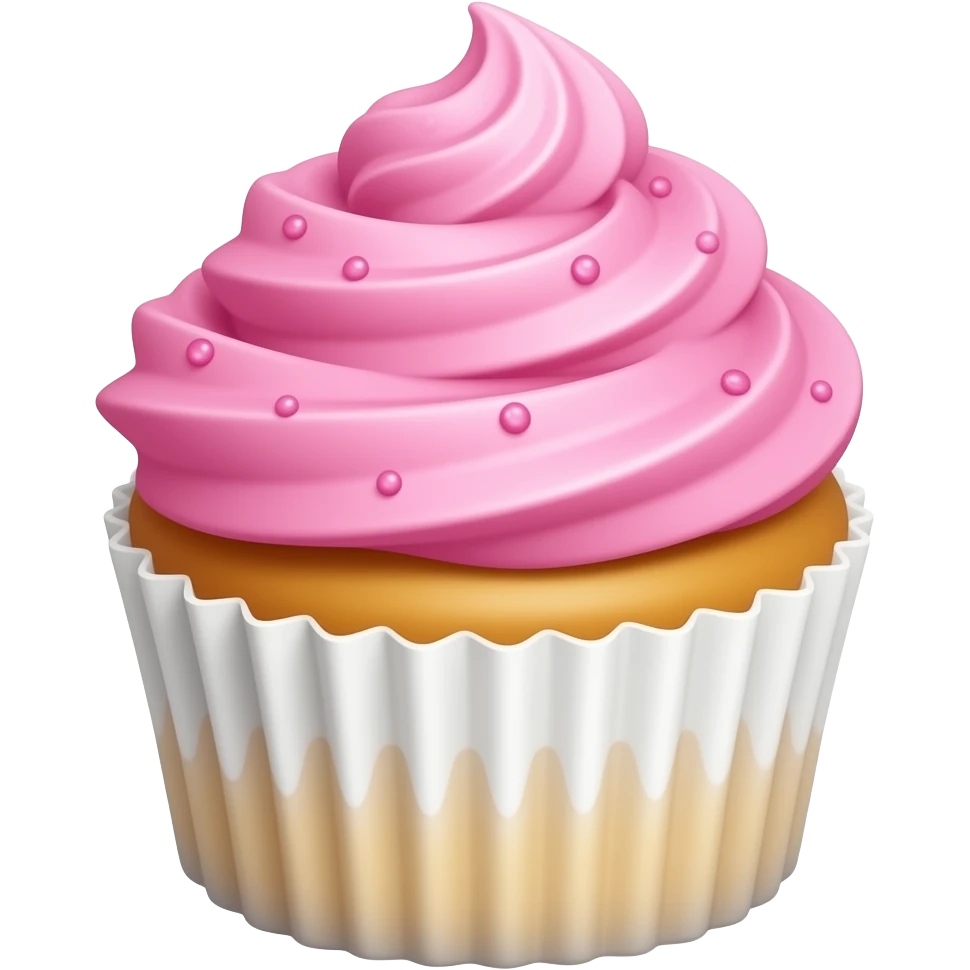 Cupcake with pink icing emoji