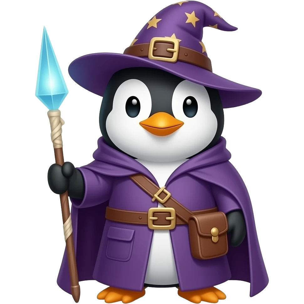 Penguin Wizard emoji