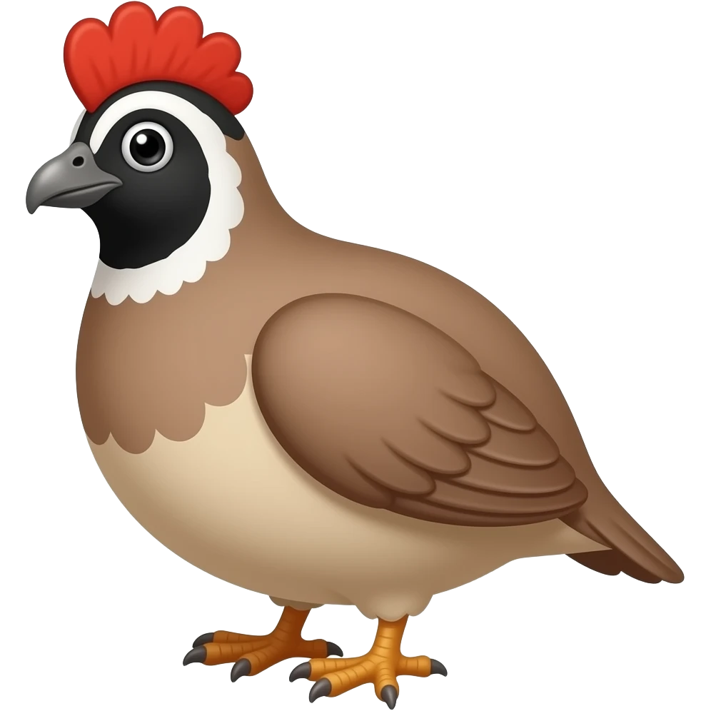 Cartoon 2d quail emoji