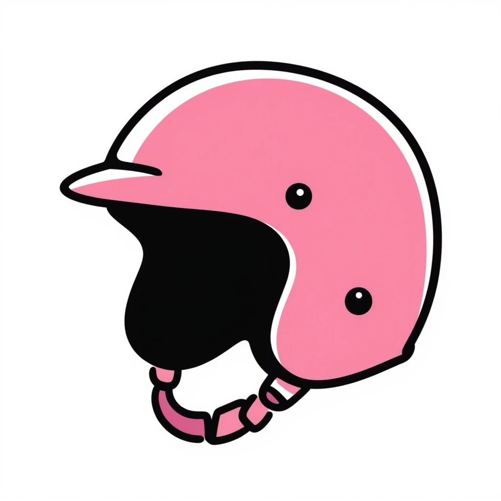 a pink helmet emoji