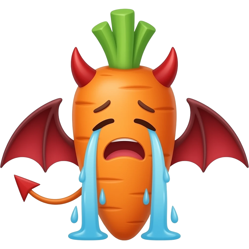 carrot devil criyin emoji