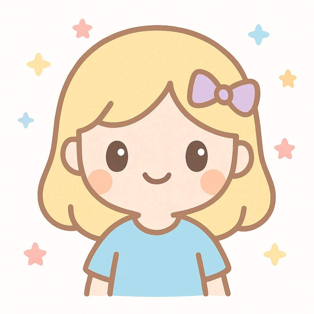 blonde girl, kawaii style emoji