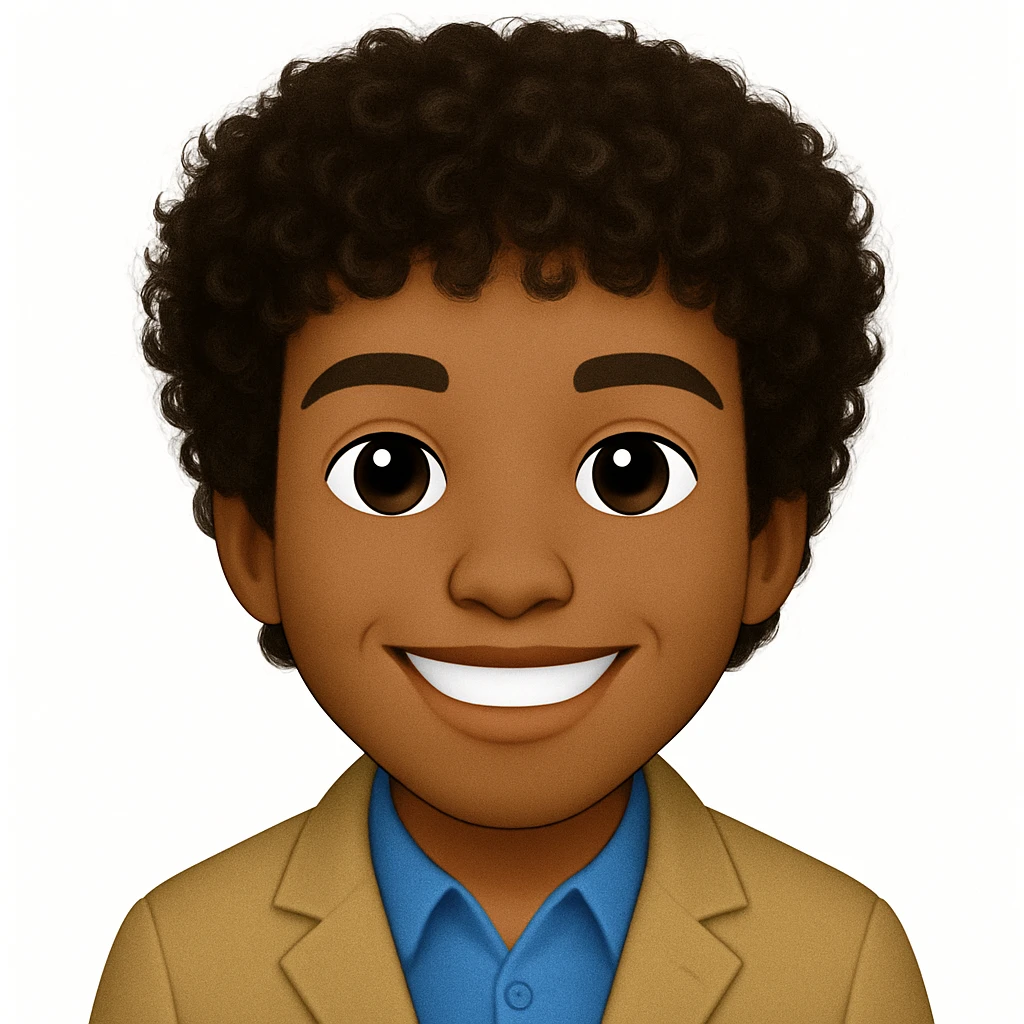 turn the second man in emoji style of the 1st image, match the facial features and get up emoji