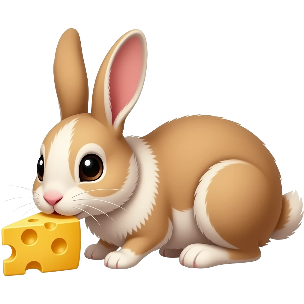 Rabbits eat cheese emoji
