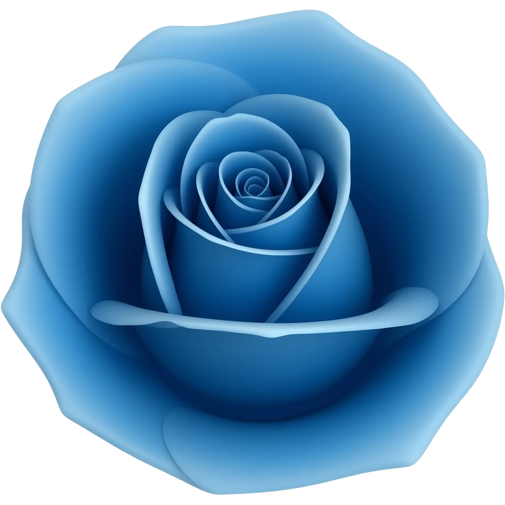 Mavi gül emoji