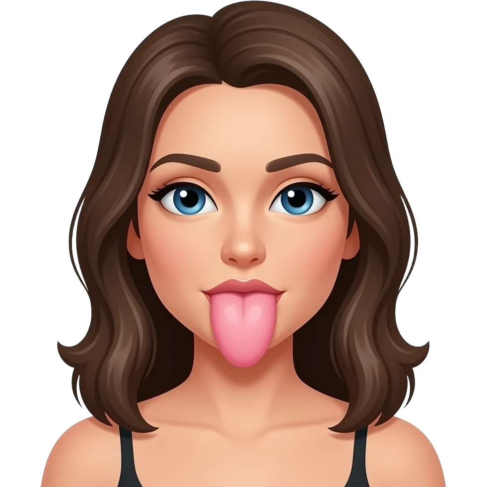 Self pleasure with a pussy emoji