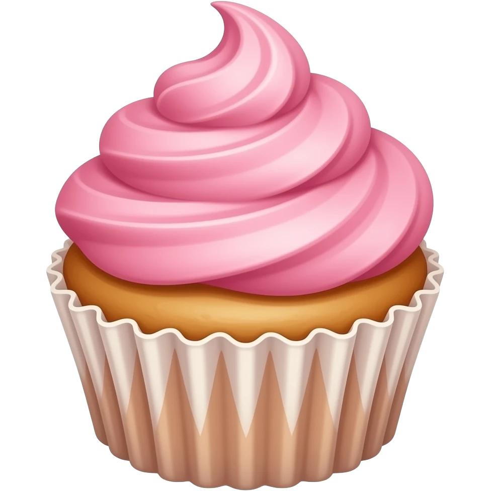 Cupcake with pink icing emoji
